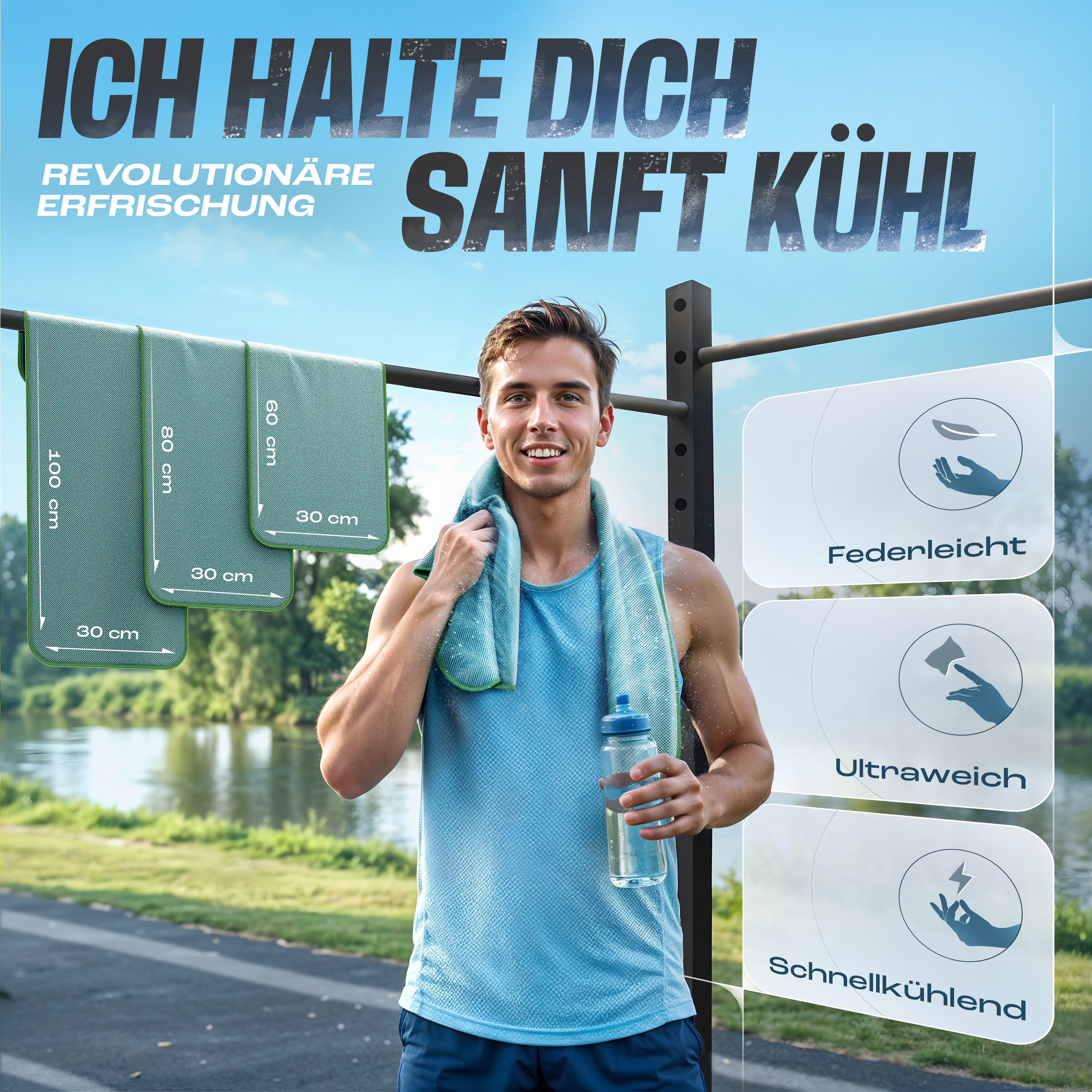 1 x Kühltuch mit sofortiger Kühl-Wirkung
