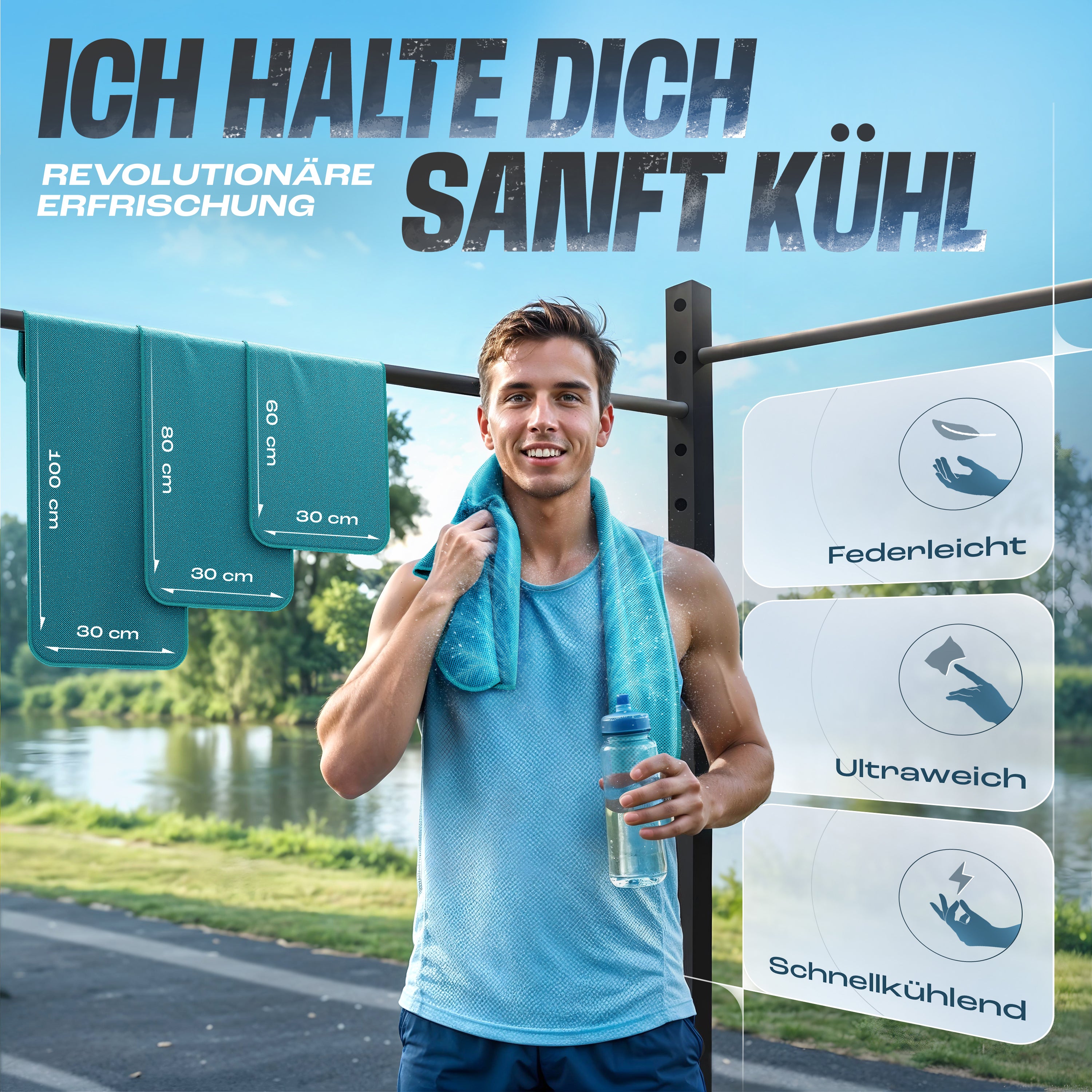 1 x Kühltuch mit sofortiger Kühl-Wirkung
