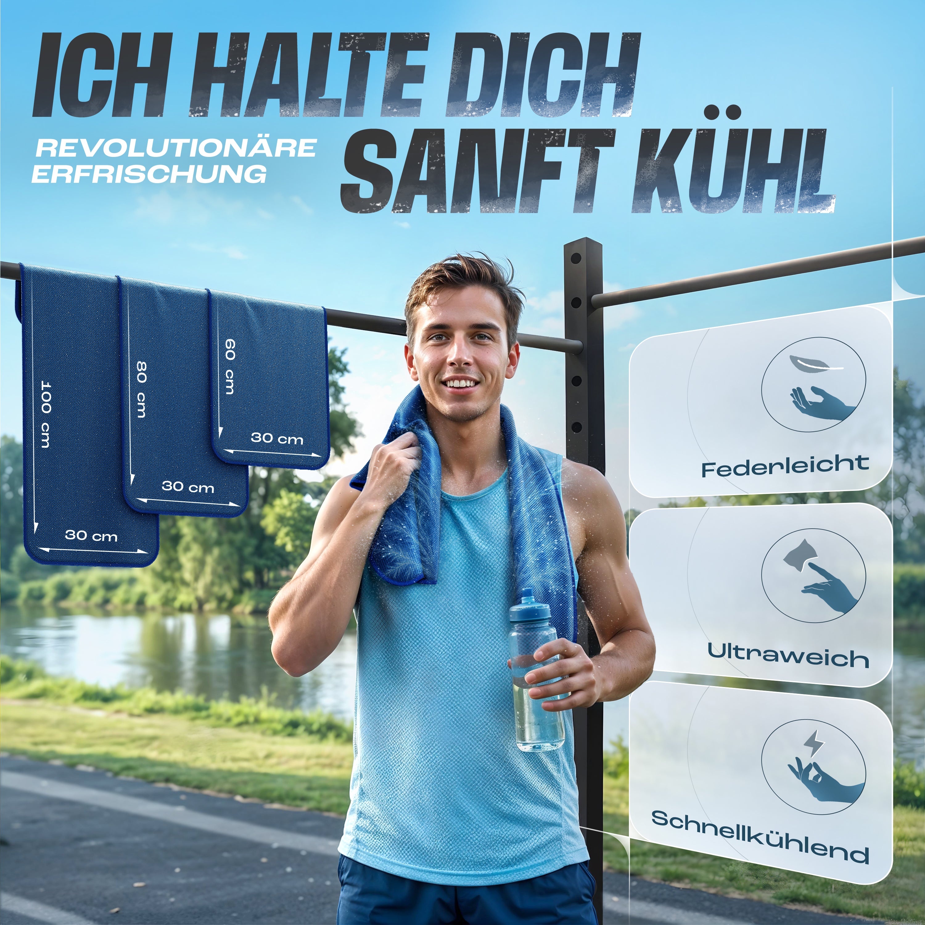 1 x Kühltuch mit sofortiger Kühl-Wirkung