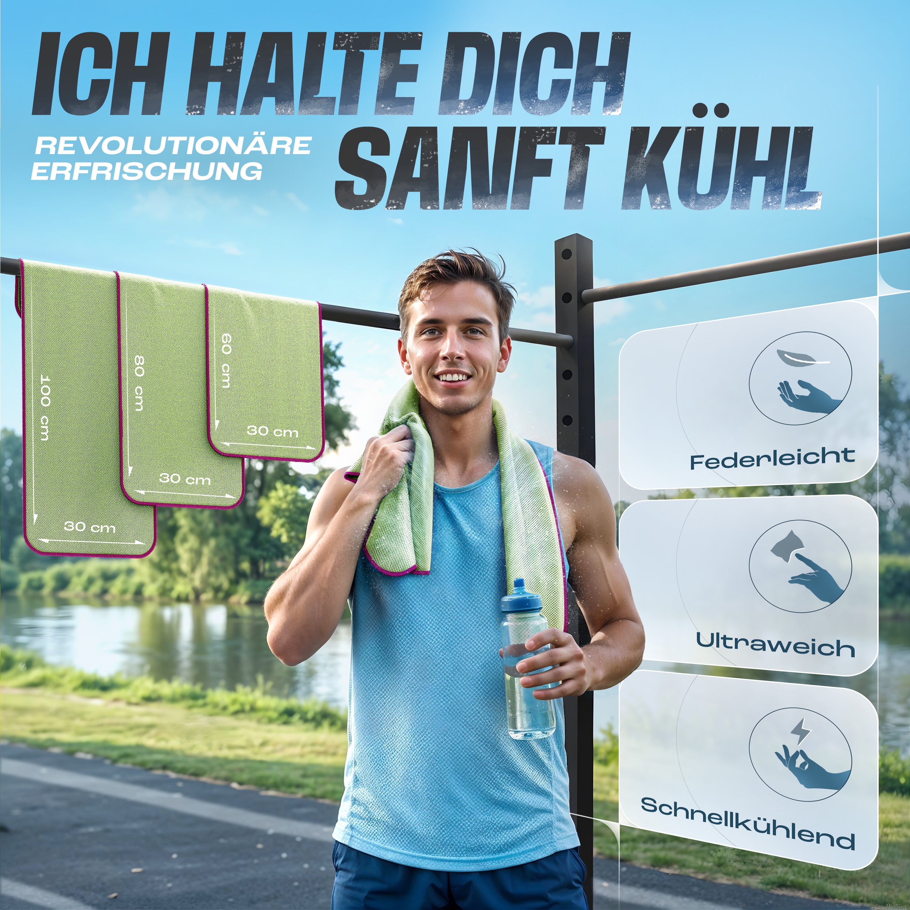 1 x Kühltuch mit sofortiger Kühl-Wirkung