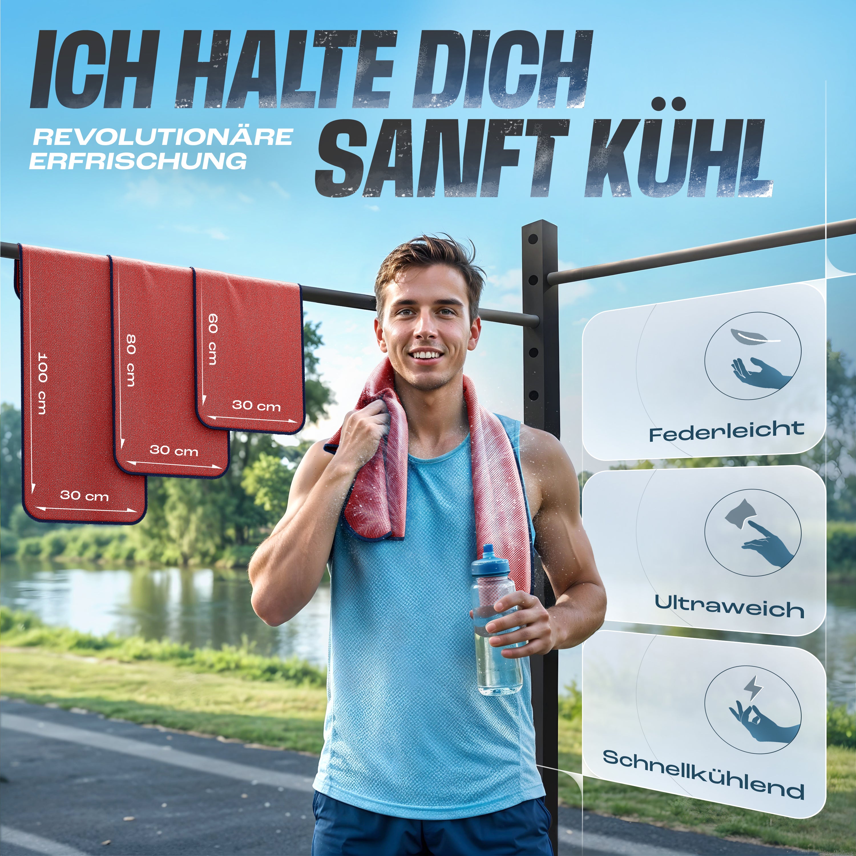 1 x Kühltuch mit sofortiger Kühl-Wirkung