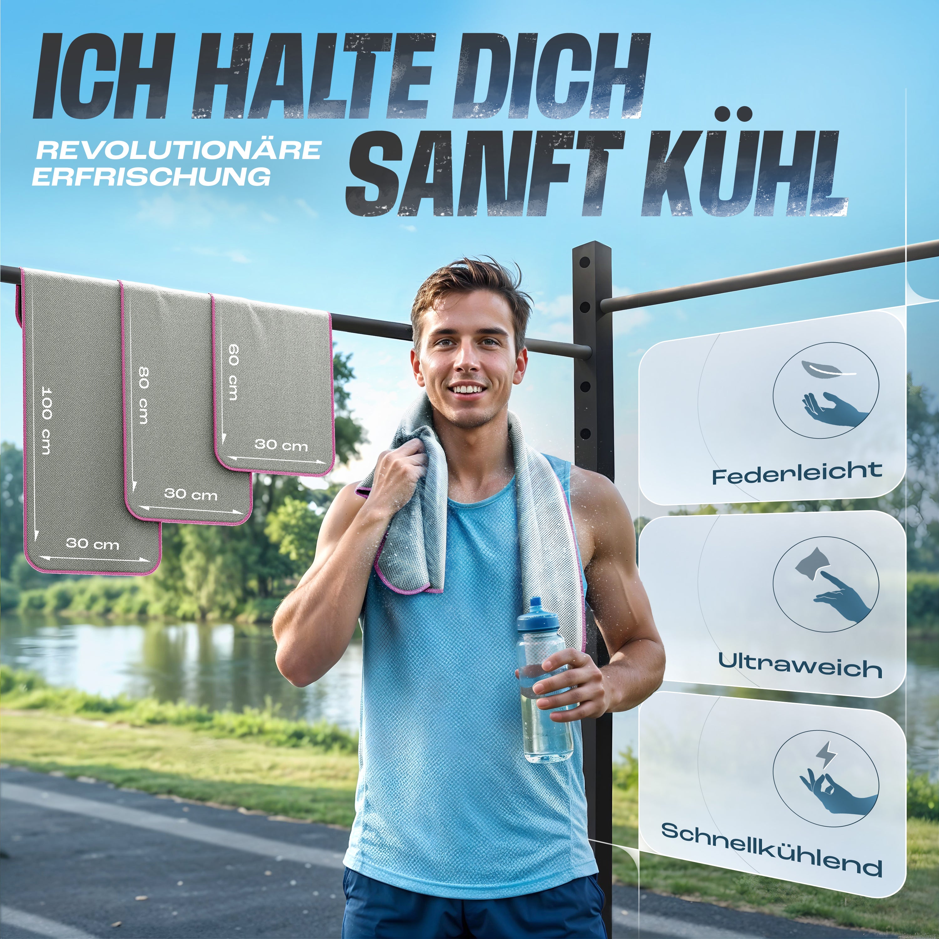 1 x Kühltuch mit sofortiger Kühl-Wirkung