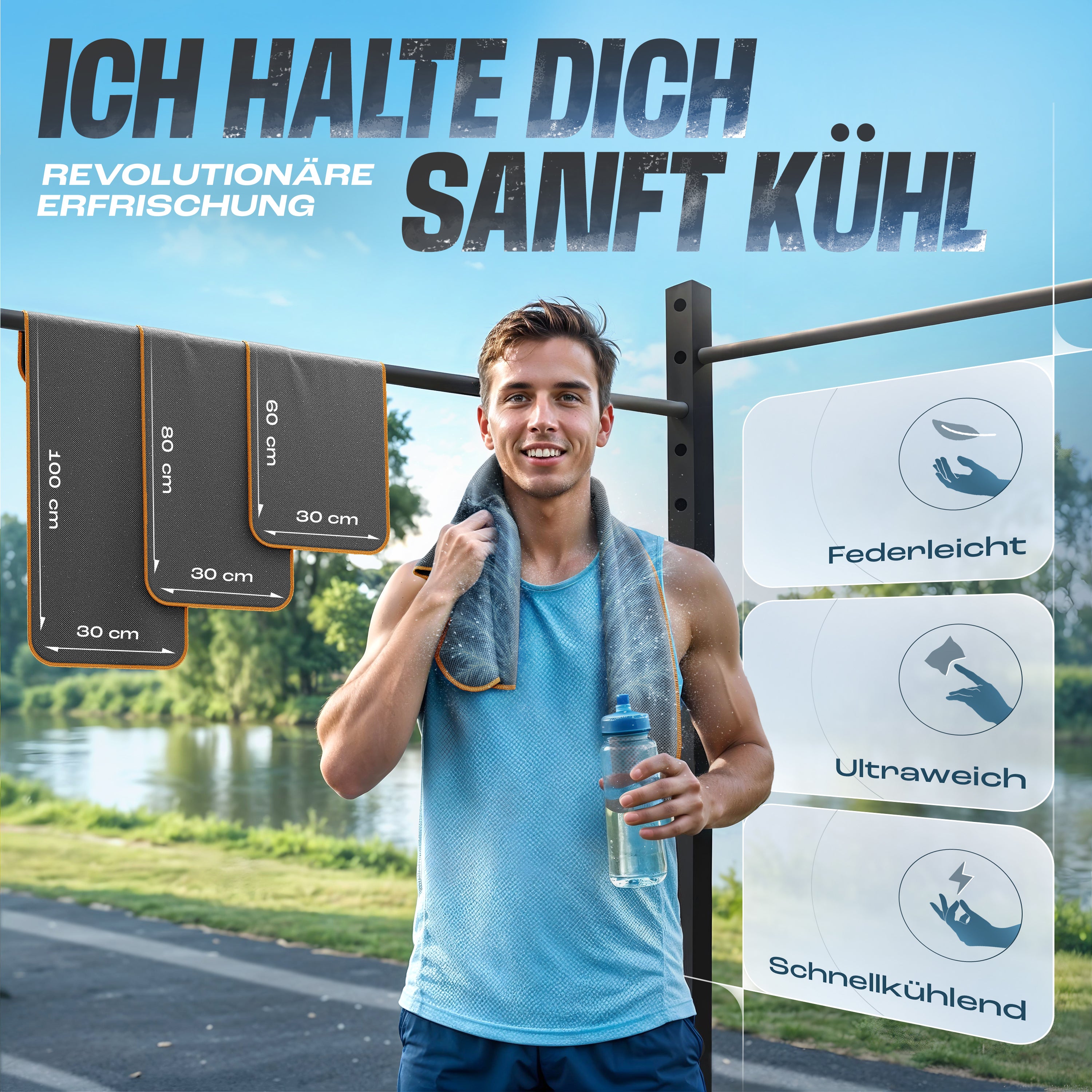 1 x Kühltuch mit sofortiger Kühl-Wirkung