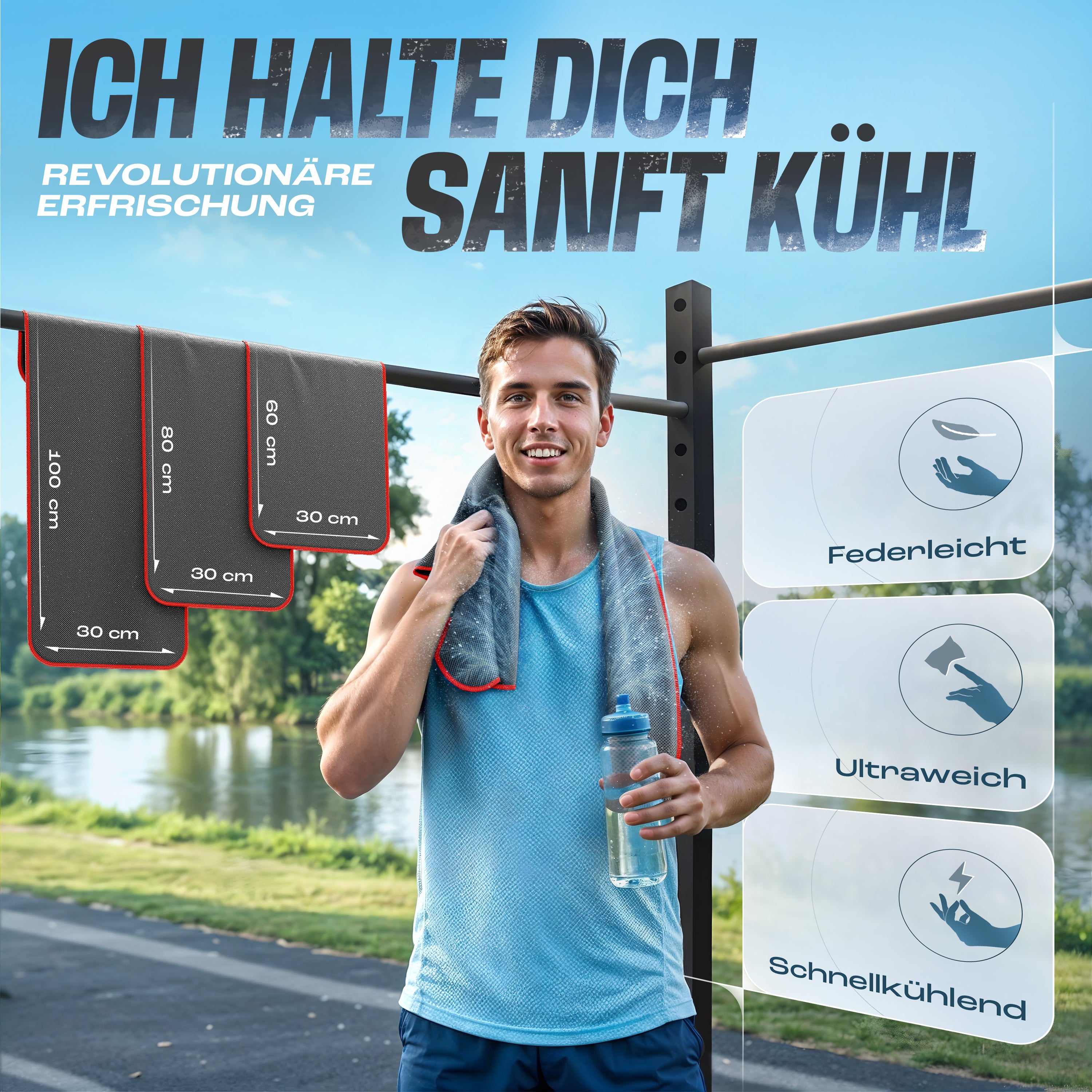 1 x Kühltuch mit sofortiger Kühl-Wirkung
