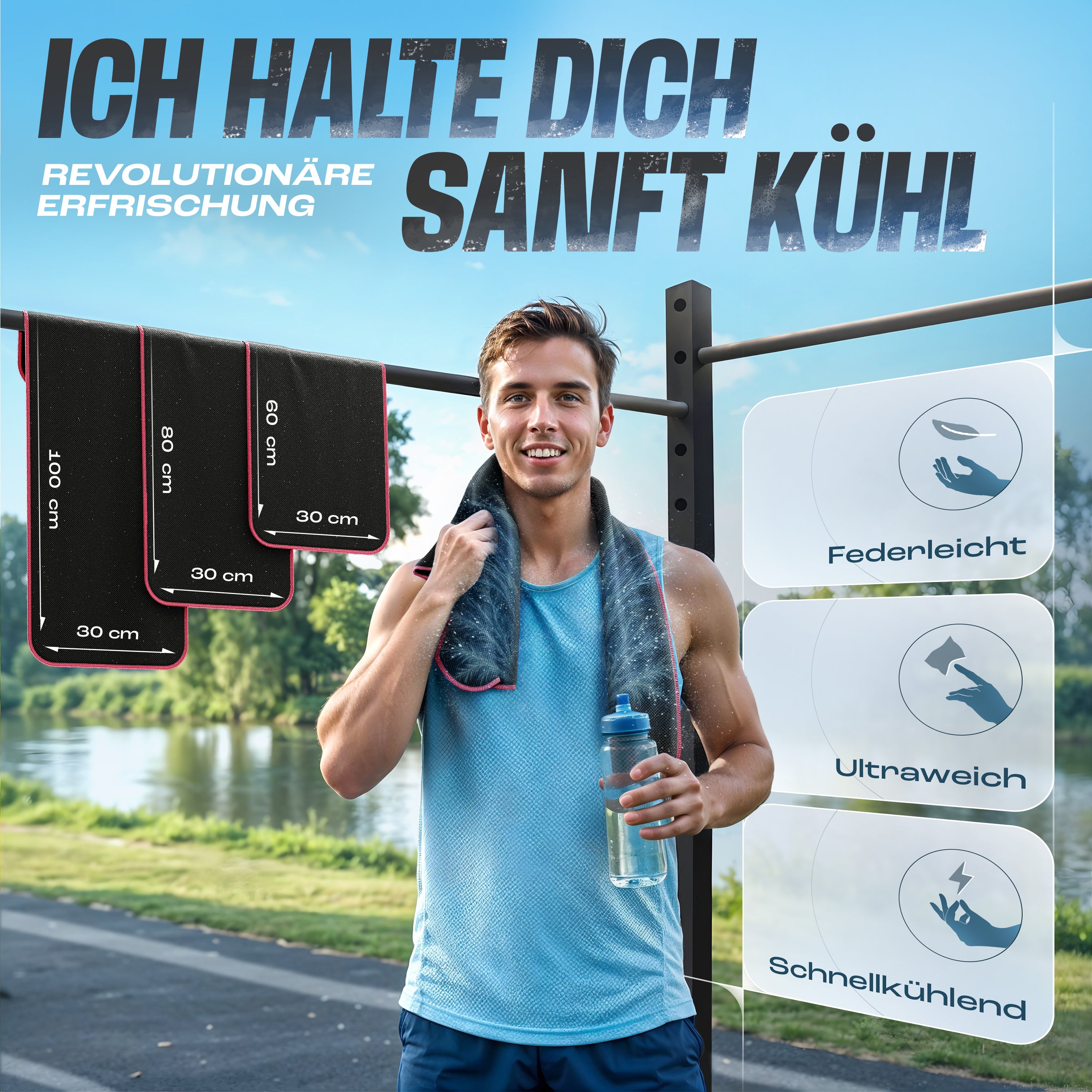 1 x Kühltuch mit sofortiger Kühl-Wirkung