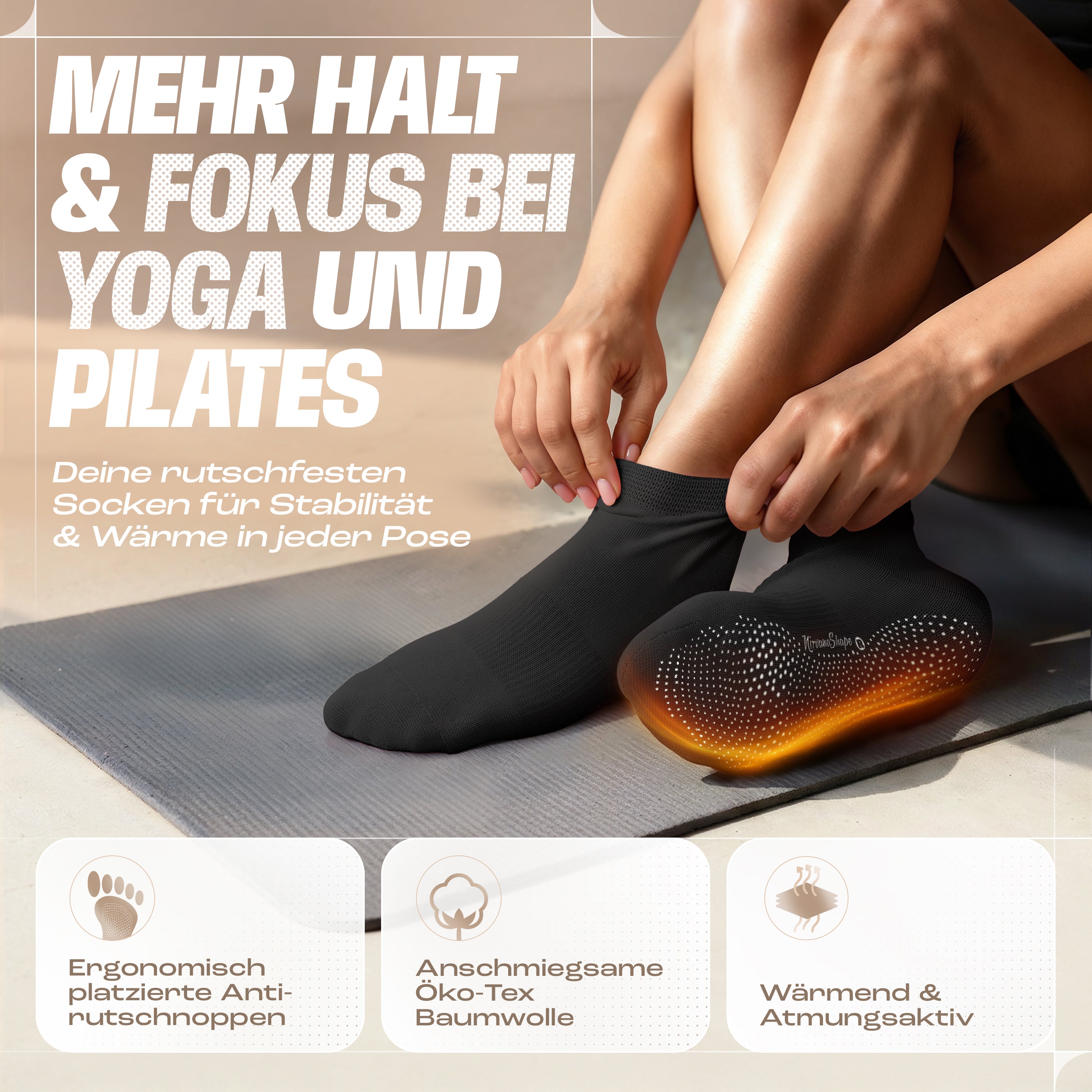 Yoga Socken Schwarz #farbe_schwarz