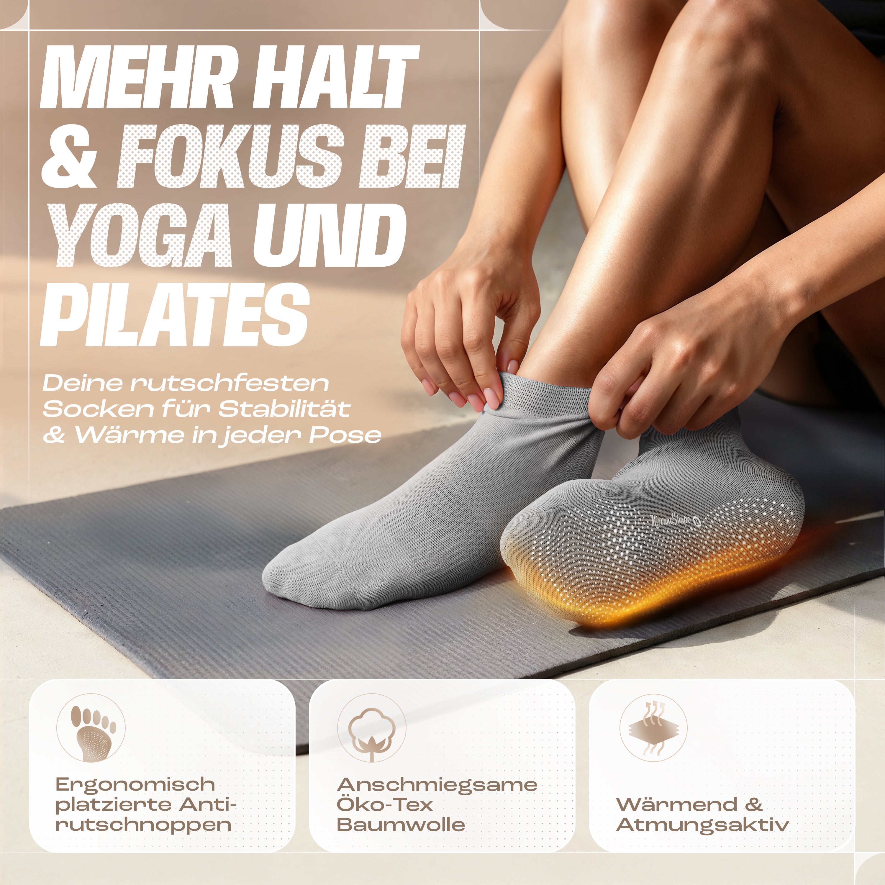 Yoga Socken Grau #farbe_grau