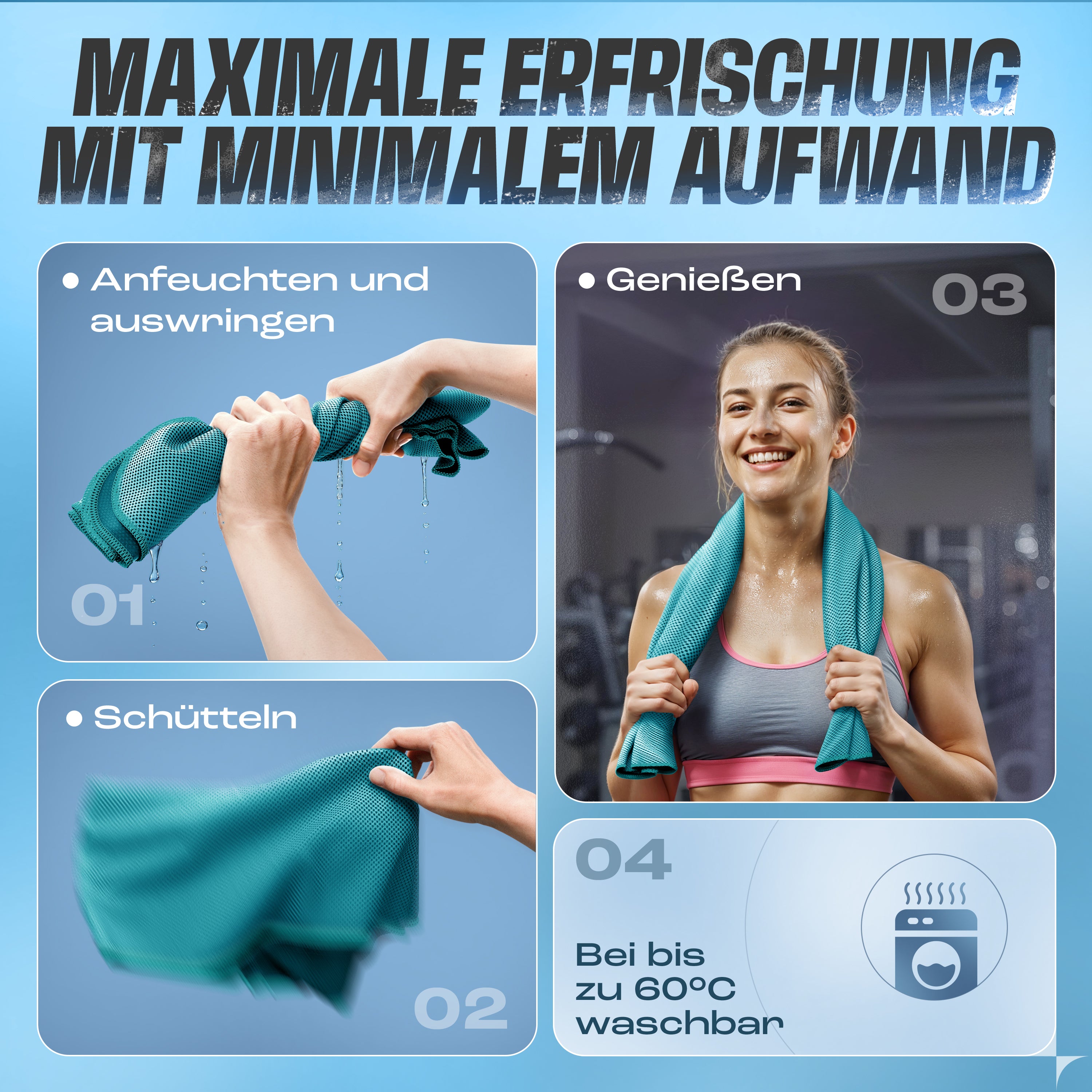 1 x Kühltuch mit sofortiger Kühl-Wirkung