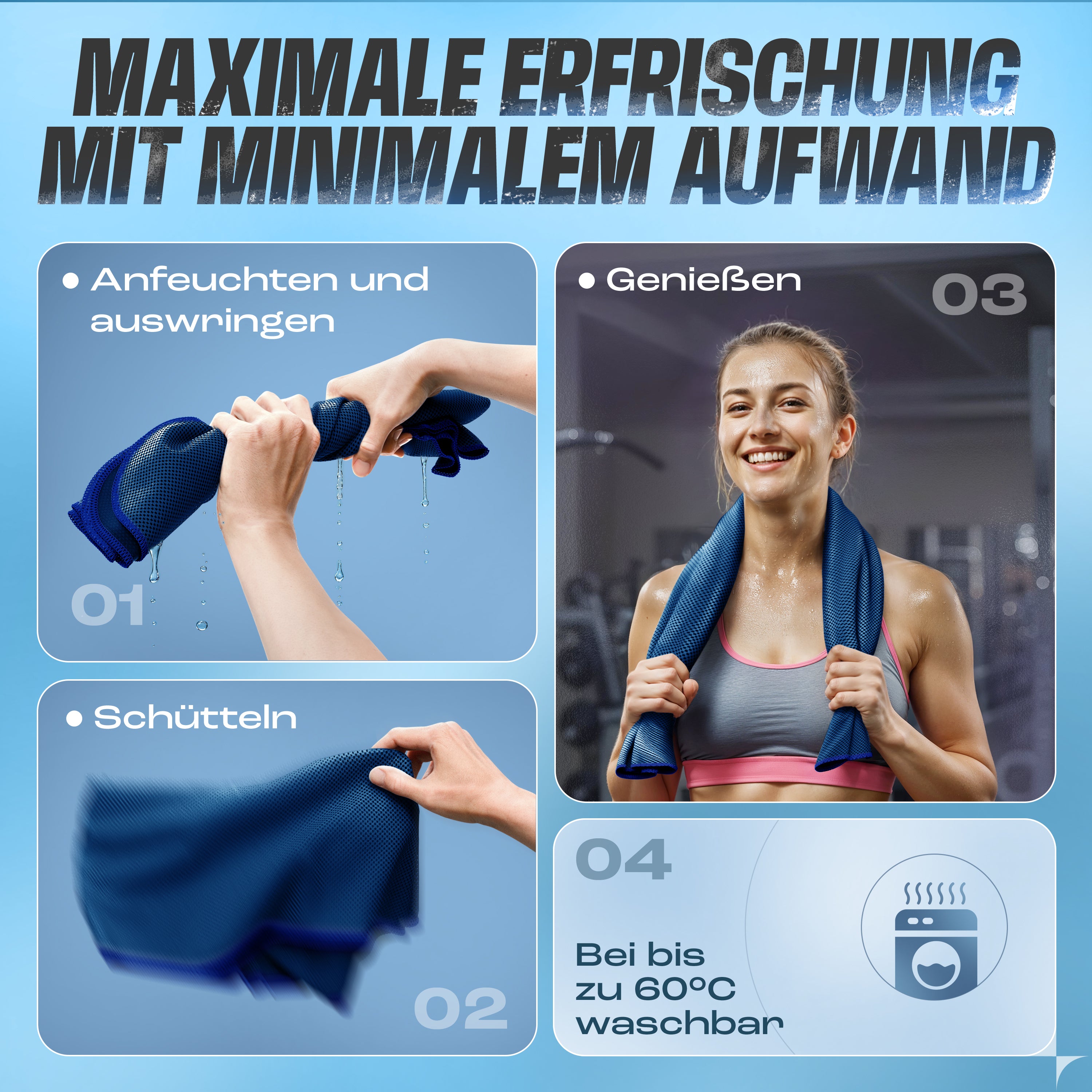 1 x Kühltuch mit sofortiger Kühl-Wirkung