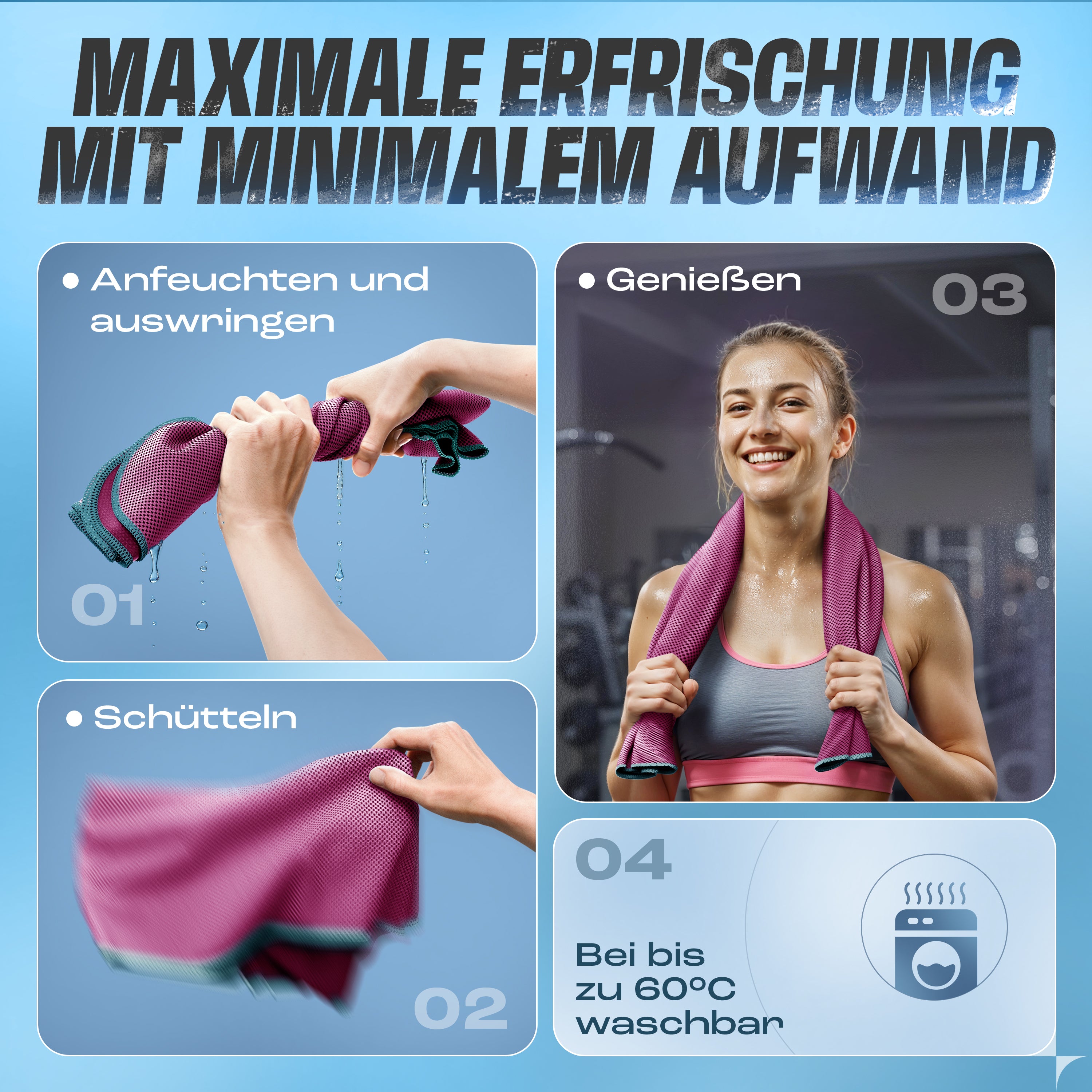 1 x Kühltuch mit sofortiger Kühl-Wirkung