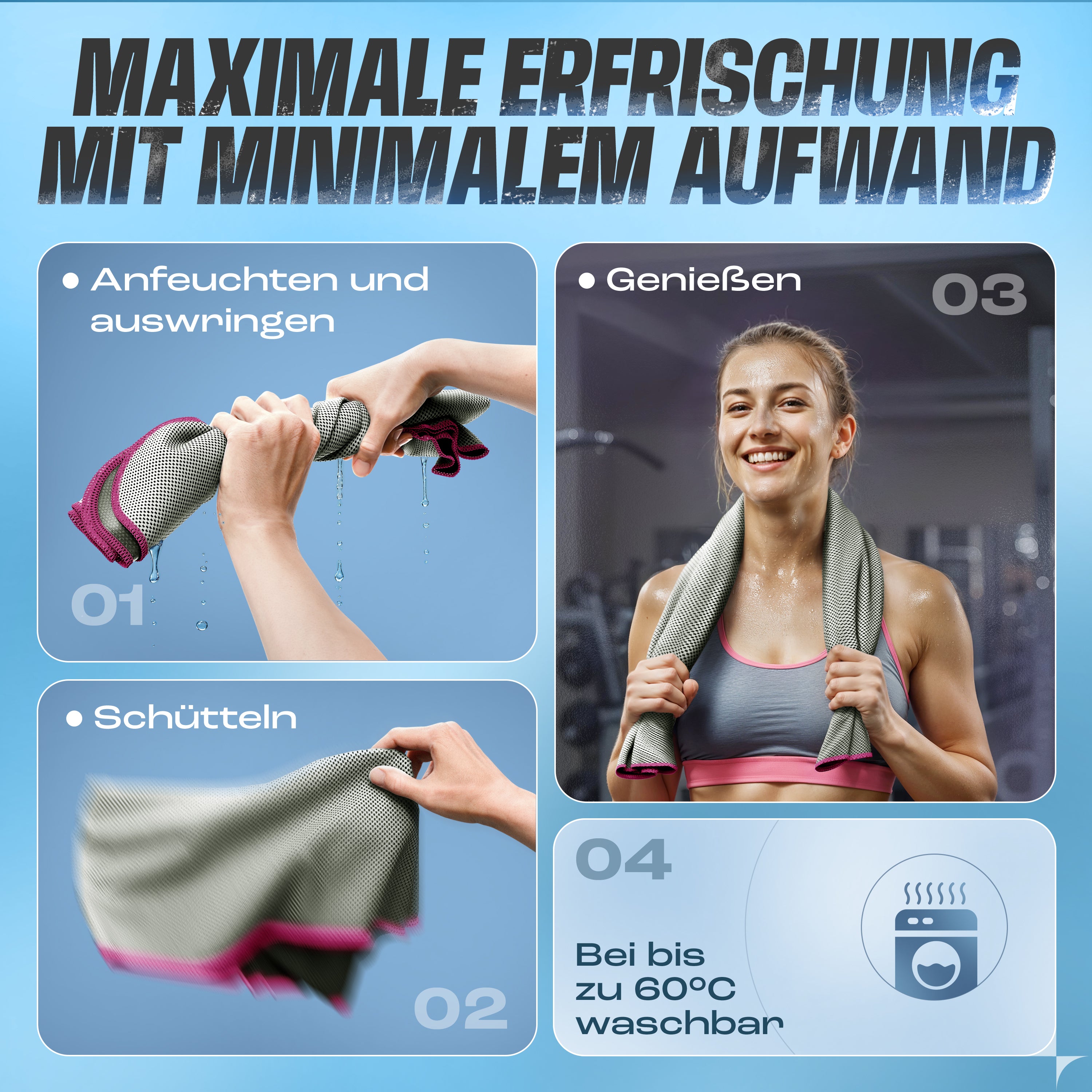 1 x Kühltuch mit sofortiger Kühl-Wirkung