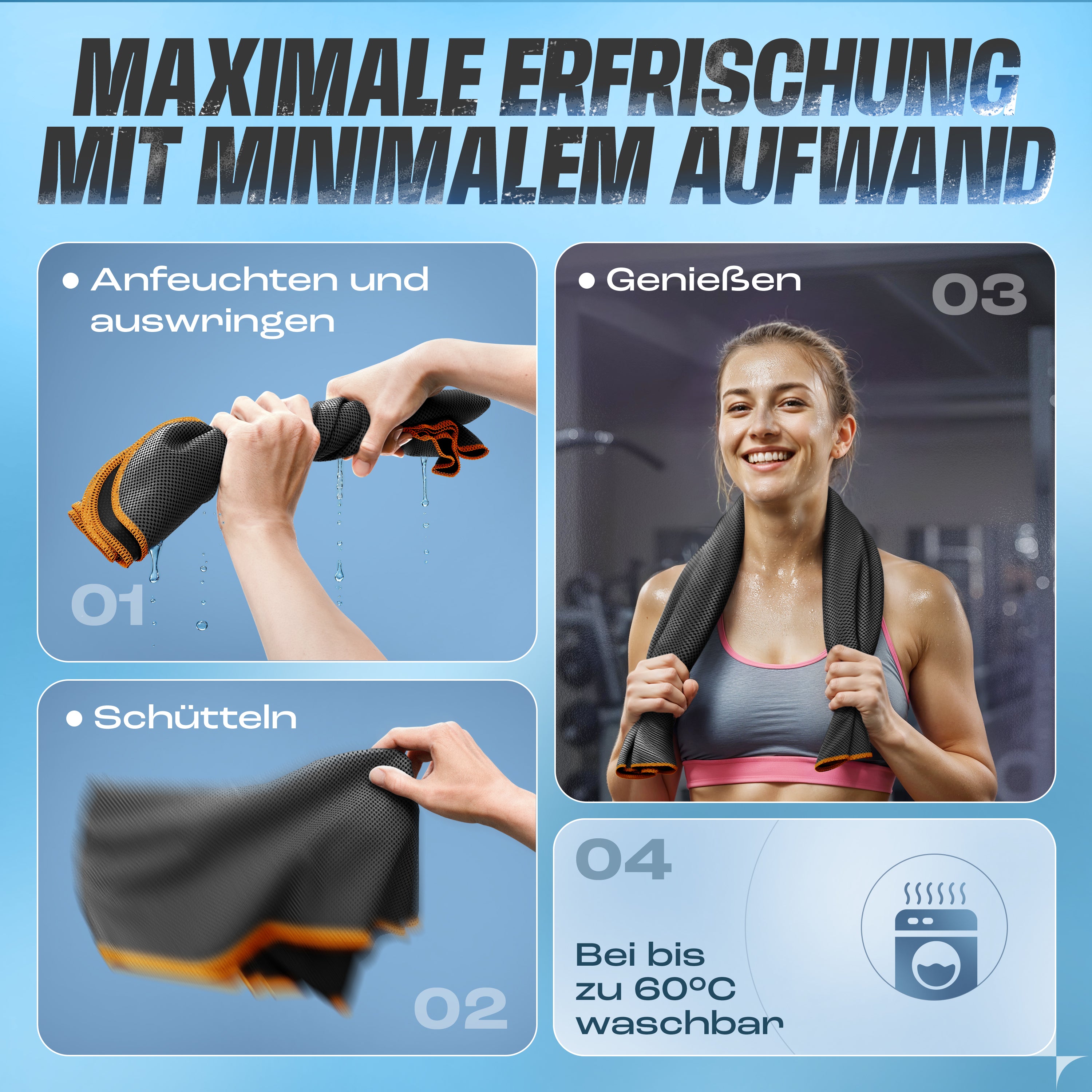 1 x Kühltuch mit sofortiger Kühl-Wirkung