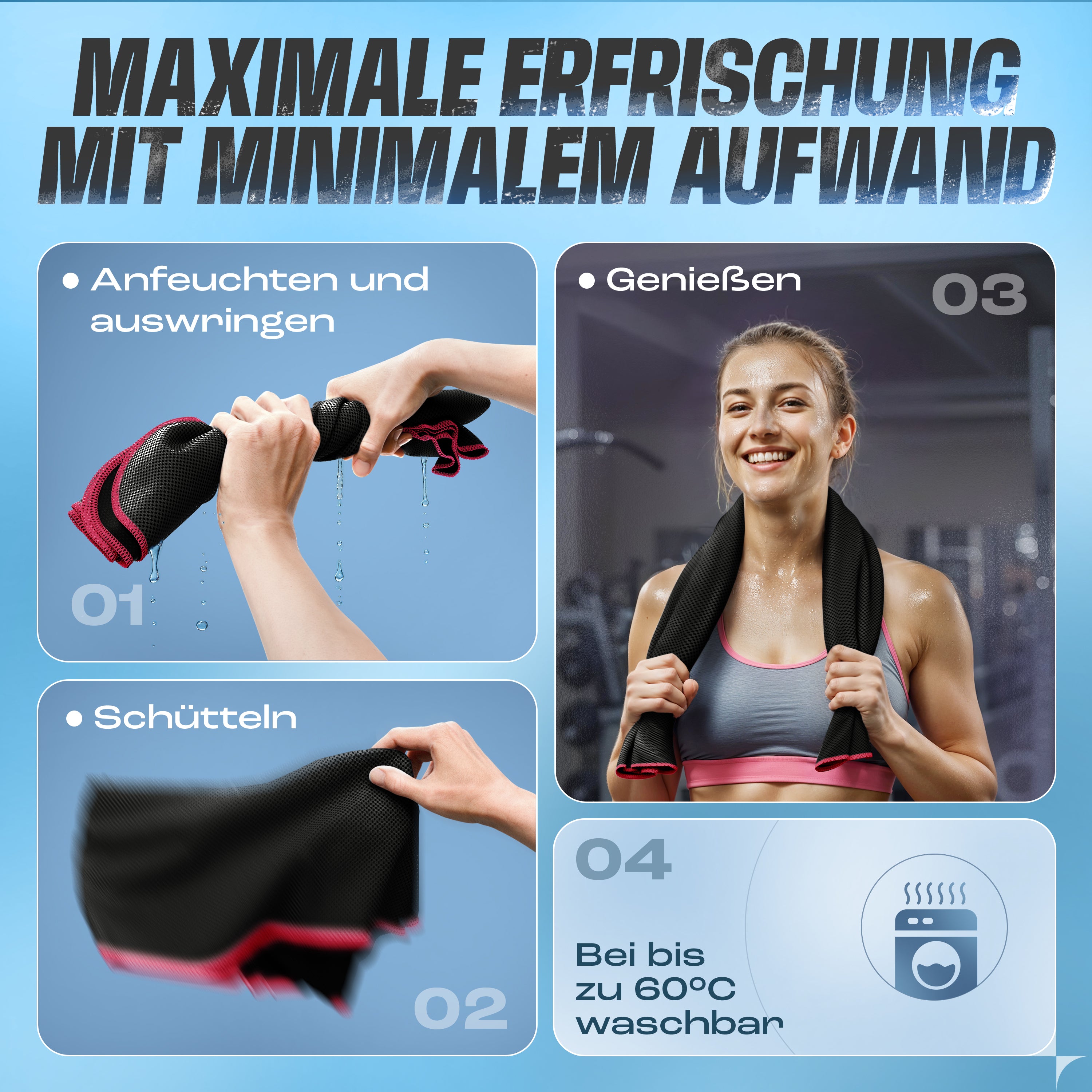 1 x Kühltuch mit sofortiger Kühl-Wirkung