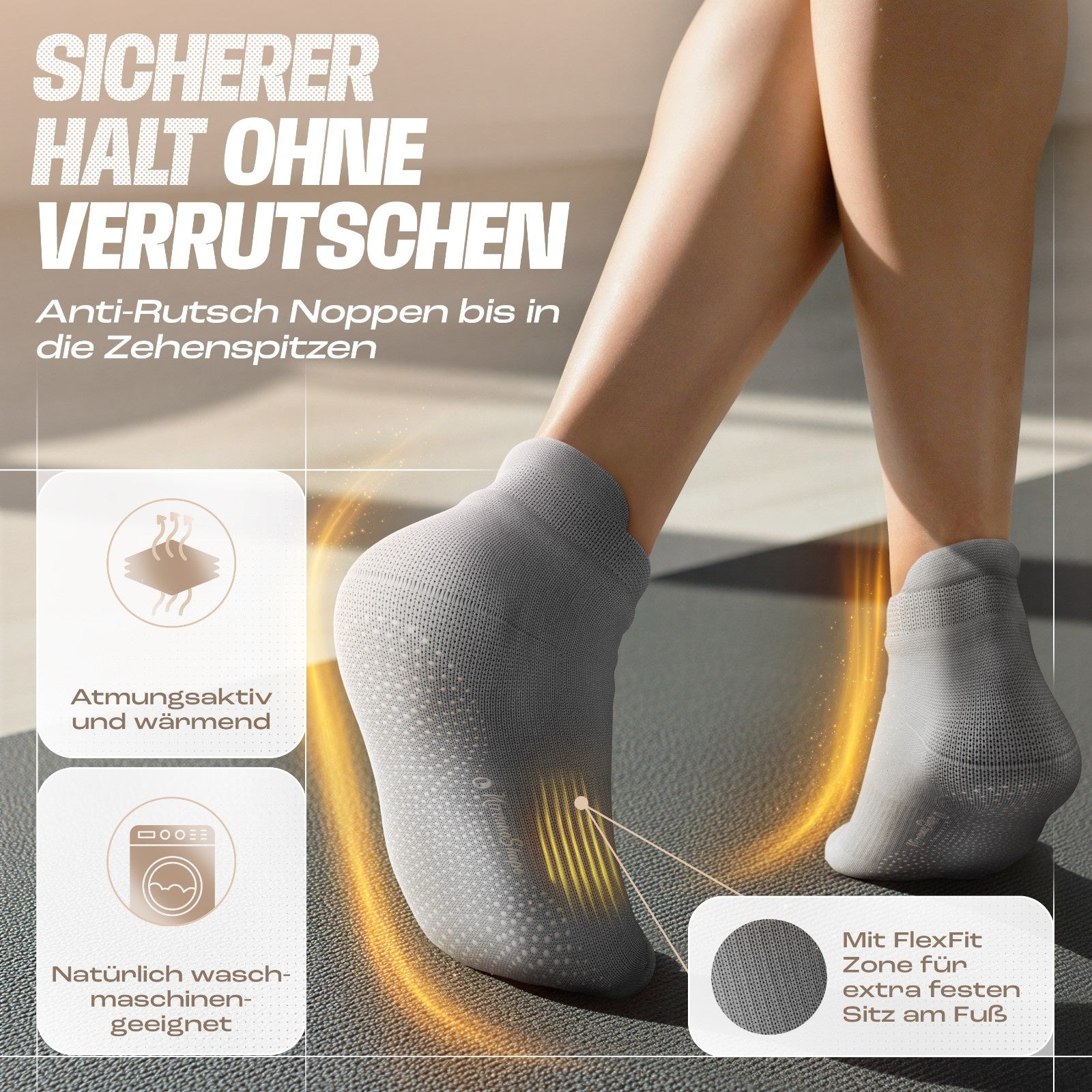 Yoga Socken Grau #farbe_grau