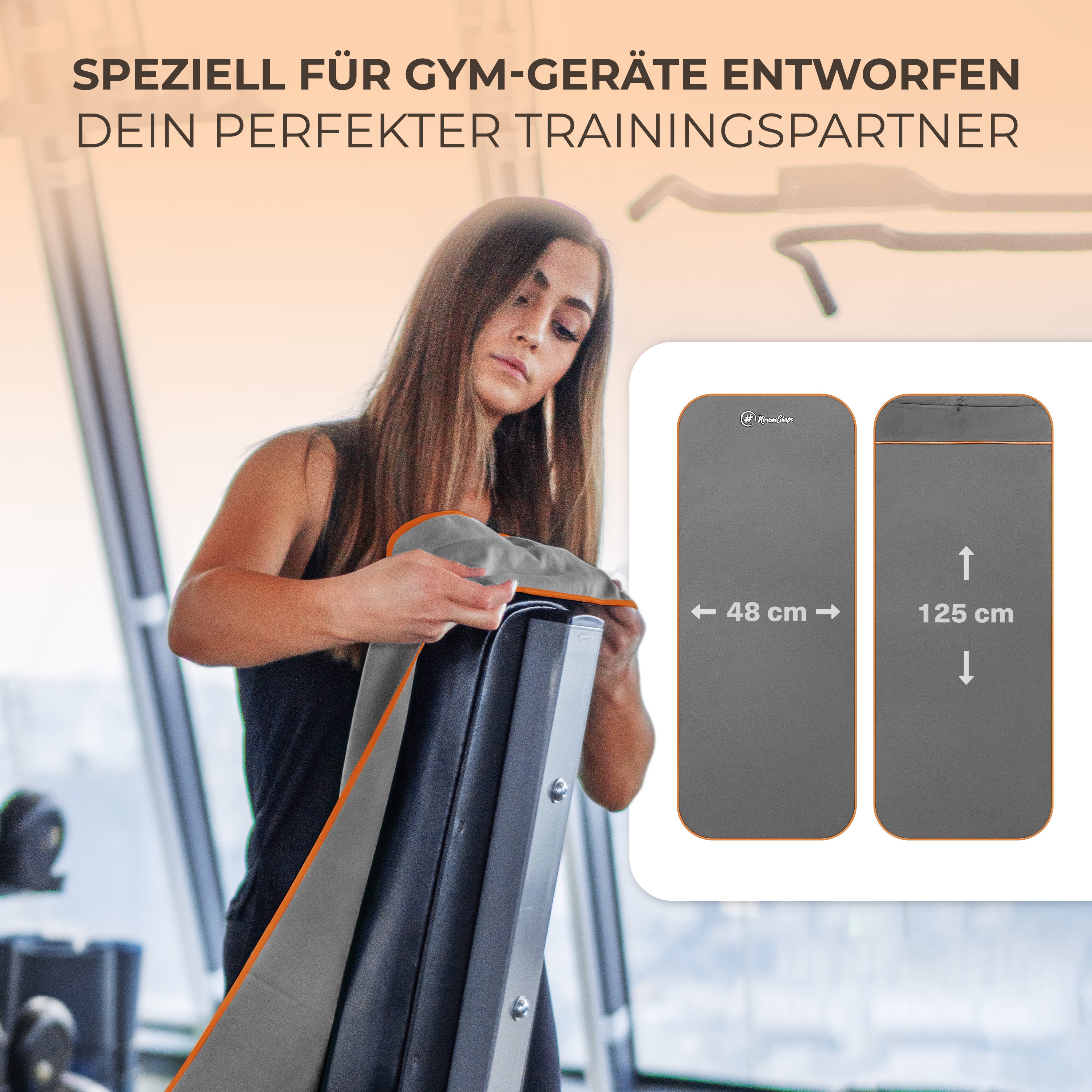 Ultrakompaktes Fitnessstudio Handtuch mit starkem Magnet-Clip