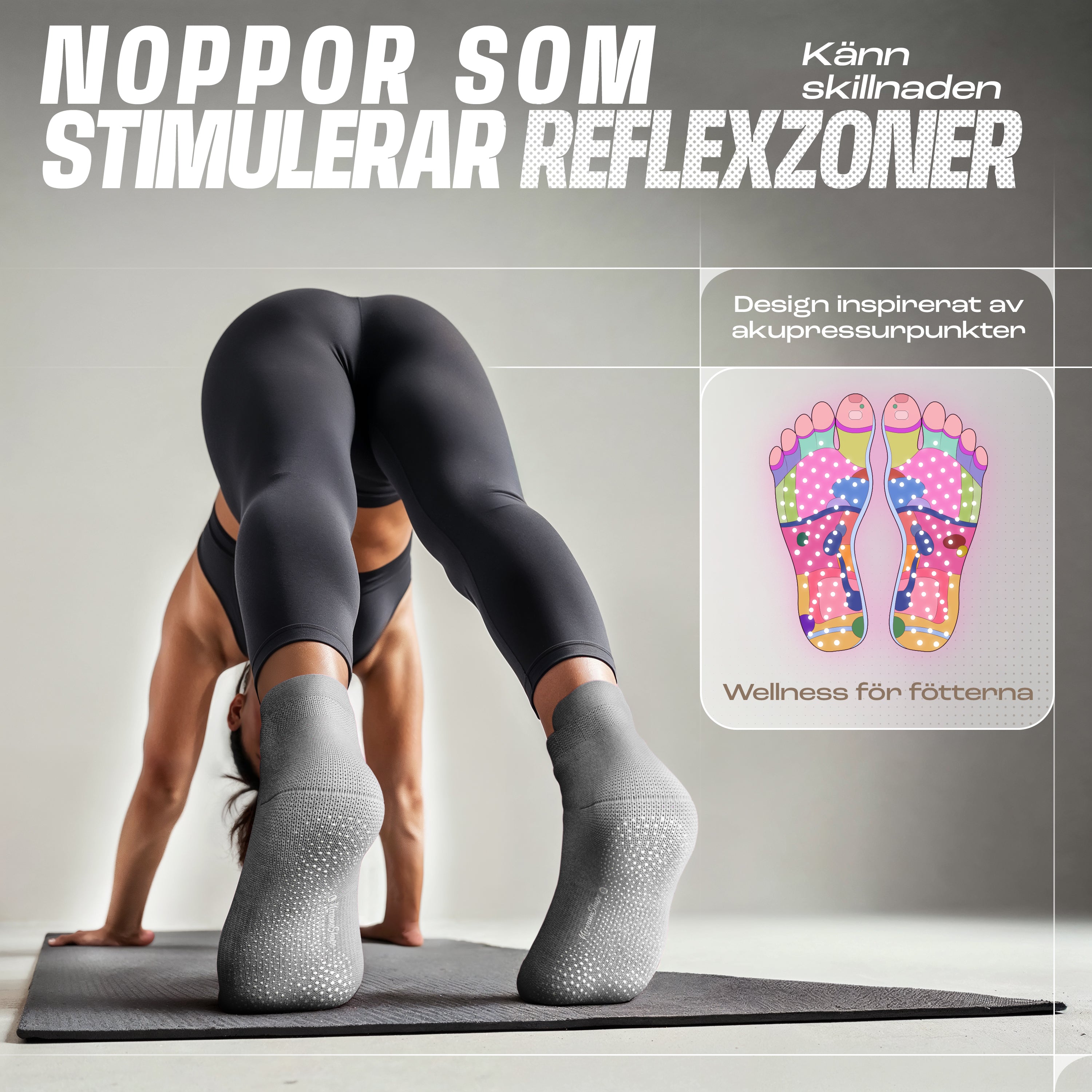 Yoga Socken Grau, Rosa #farbe_grau-rosa