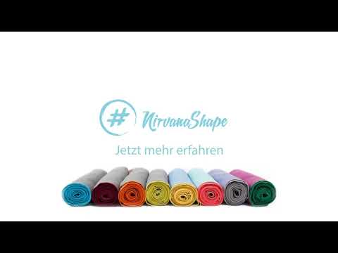 NirvanaShape ® Yoga Handtuch rutschfest | Hot Yoga Towel mit Antirutsch-Noppen | 185x63 cm NirvanaShape